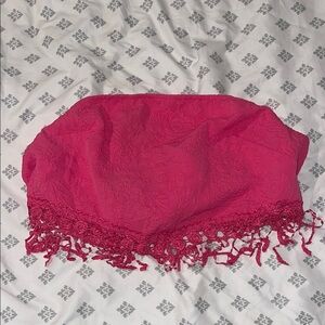 Pink Lace Trimmed Top